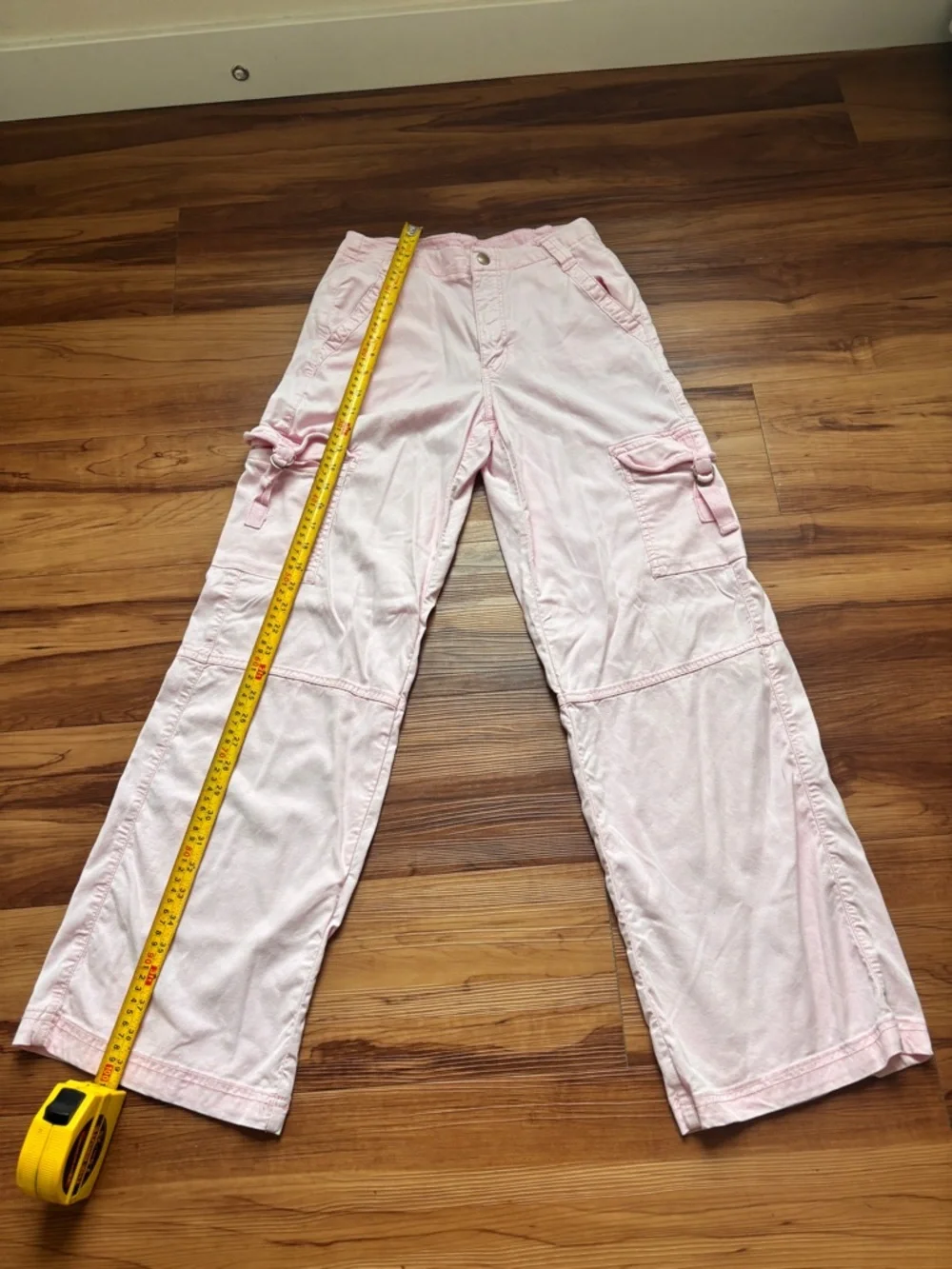 American Eagle Light Pink Cargo Wide-Leg Pants - Picture 5 of 6